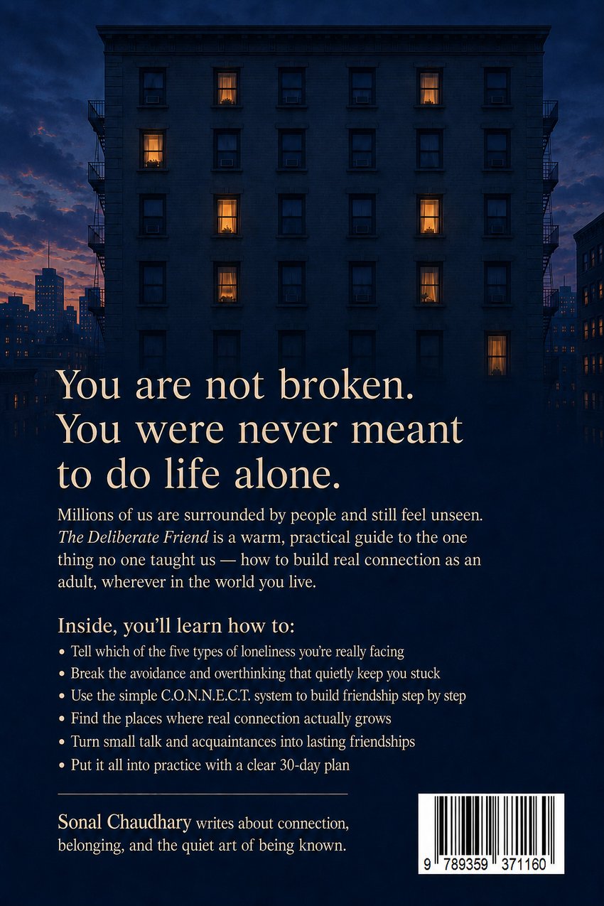 The Deliberate Friend back cover